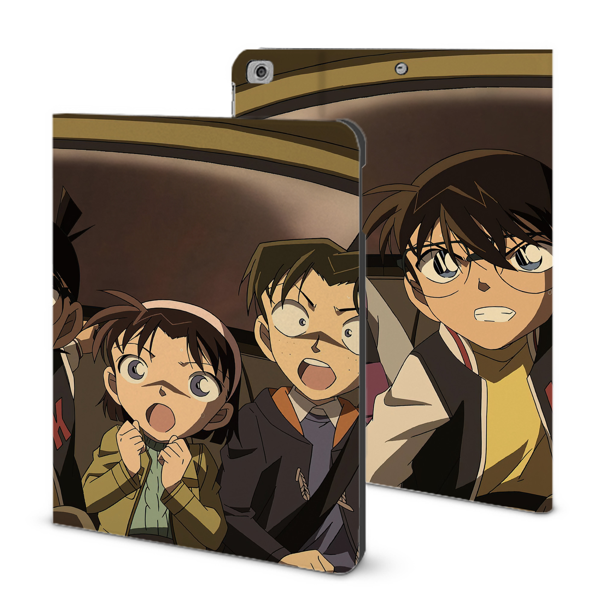 （画像用） 名探偵コナン Detective Conan IPad ケース ブック型 PUレザー TPU 耐衝撃 軽量 薄型 ペン収納なし 全面保護 IPad 各モデル対応